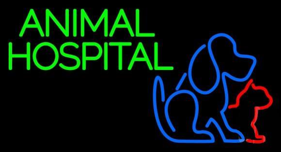 Animal Emergency Puppies Hospital Neon Sign